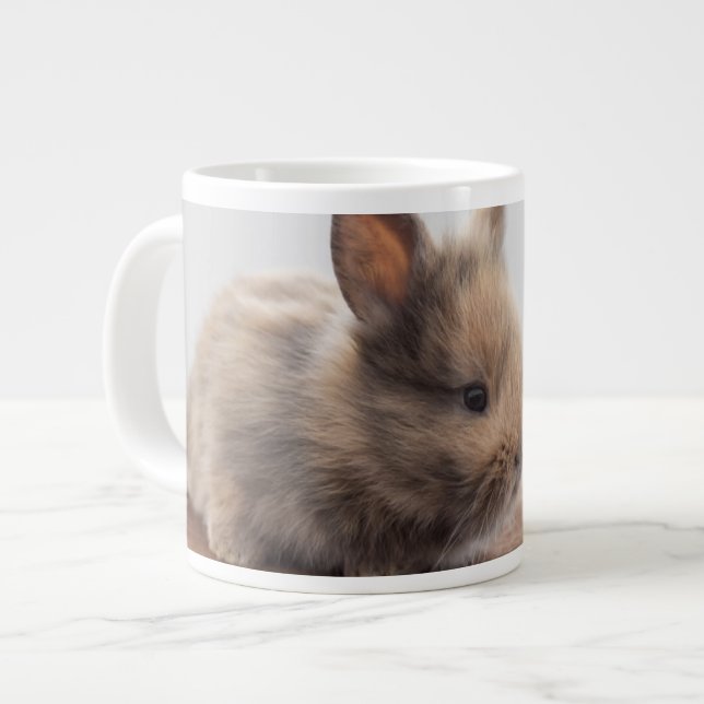 Niedliche Kleintiere | Tiny Baby Bunny Jumbo-Tasse (Vorderseite Links)