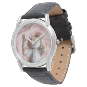 Niedliche Kleintiere Tiny Orange Striped Kitten Armbanduhr