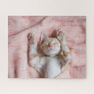 Niedliche Kleintiere   Tiny Orange Striped Kitten Puzzle