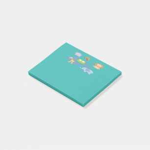 Niedliche Kleintiere und Schmetterlinge Post-it Klebezettel