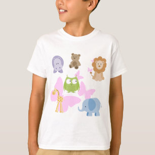 Niedliche Kleintiere und Schmetterlinge T-Shirt