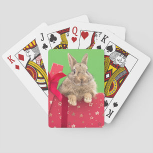 Niedliche Kleintiere Weihnachtsfeiertag Spielkarten