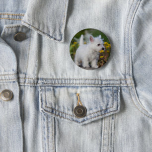 Niedliche Kleintiere West Highland White Terrier Button