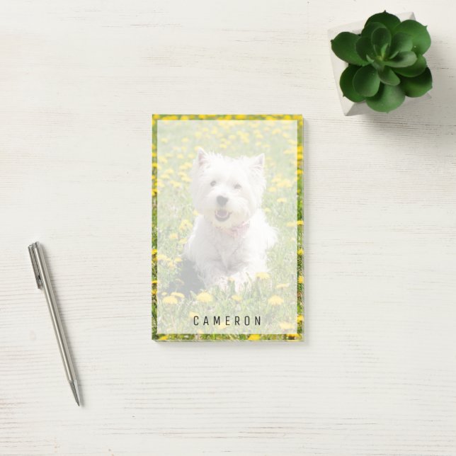 Niedliche Kleintiere | Westie Hund in Lüstern Post-it Klebezettel (Büro)