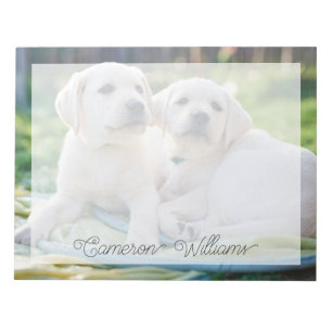 Niedliche Kleintiere Yellow Labrador Retrievers Notizblock