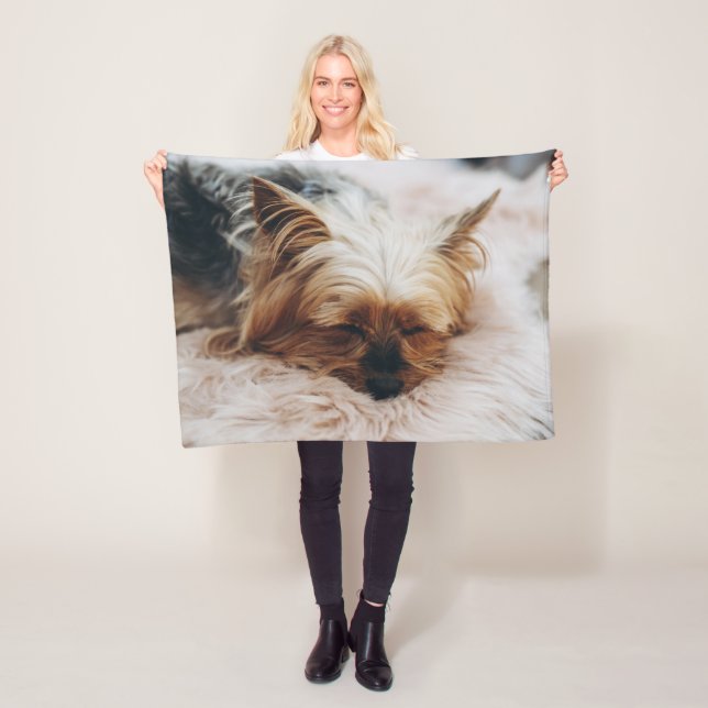 Niedliche Kleintiere | Yorkshire Terrier Fleecedecke (Beispiel)