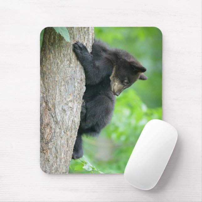 Niedliche Kleintiere | Young Black Bar Cub Mousepad (Mit Mouse)