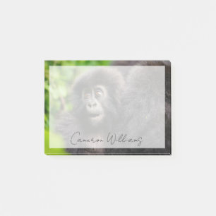 Niedliche Kleintiere   Young Mountain Gorilla Post-it Klebezettel