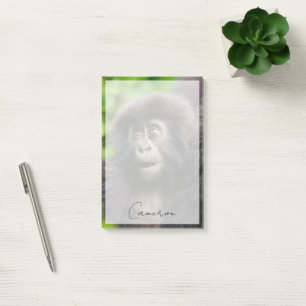 Niedliche Kleintiere   Young Mountain Gorilla Post-it Klebezettel