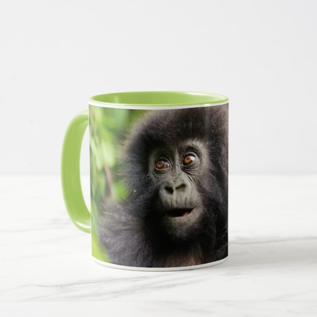 Niedliche Kleintiere | Young Mountain Gorilla Tasse (Vorderseite Links)