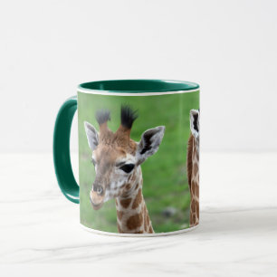 Niedliche Kleintiere   Zwei Baby-Giraffen Tasse