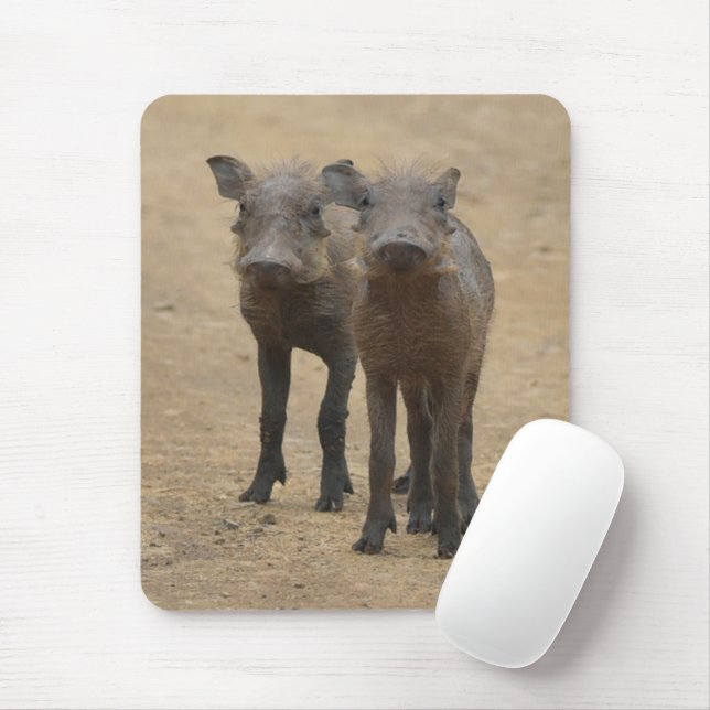 Niedliche Kleintiere | Zwei junge Kriegshunde Mousepad (Mit Mouse)