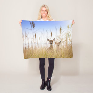 Niedliche Kleintiere   Zwei junge Weiße Schwänzer Fleecedecke