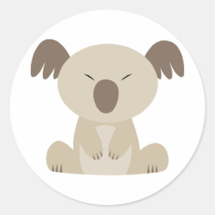 Niedliche Koala-Aufkleber Runder Aufkleber