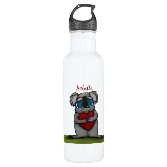 Niedliche Koala-Bärenflasche Edelstahlflasche (Vorderseite)