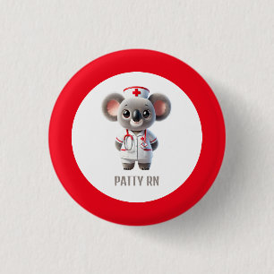 Niedliche Koala-Bärenkurse mit Red Stethoscope Button