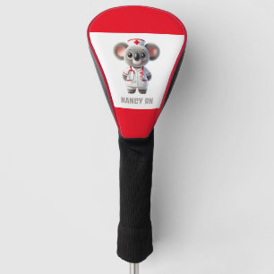 Niedliche Koala-Bärenkurse mit Red Stethoscope Golf Headcover