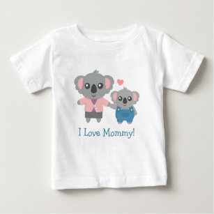 Niedliche Koala-Bärn-Mama und Kind Baby T-shirt