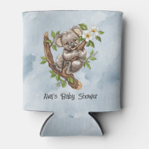 Niedliche Koala Bear Blue Watercolor Babydusche