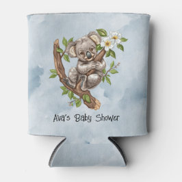 Niedliche Koala Bear Blue Watercolor Babydusche Dosenkühler