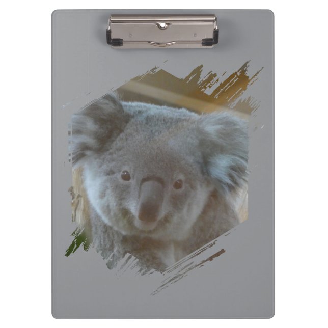 Niedliche Koala Cust. BG-Zwischenablage Klemmbrett (Vorderseite)