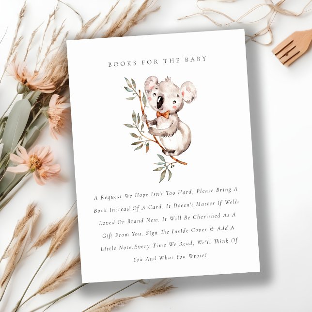 Niedliche Koala Foliage Books für Babydusche Begleitkarte (Von Creator hochgeladen)