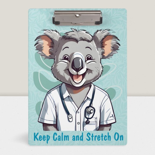 Niedliche Koala-Geschenke für Physiotherapeuten Är Klemmbrett (Cute Koala Gifts for Physical Therapists Doctors)