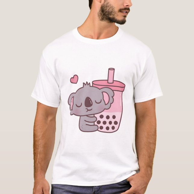 Niedliche Koala Lieben Erdbeeren Bubble Tee (Vorderseite)