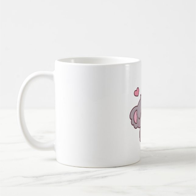 Niedliche Koala Lieben Erdbeeren Bubble Tee Kaffeetasse (Links)