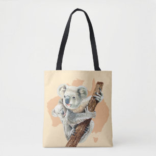 Niedliche Koala Mama und Baby