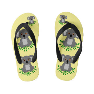 Niedliche Koala mit Eukalyptus-Kindern Kinderbadesandalen