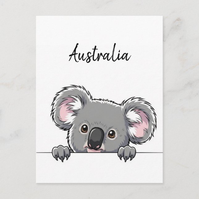 Niedliche Koala Reise Postkarte (Vorderseite)