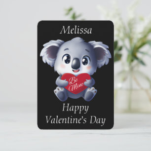 Niedliche Koala-Valentinenkarte Karte