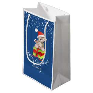 Niedliche Koalabärnkunst nannte Weihnachten blaue Kleine Geschenktüte