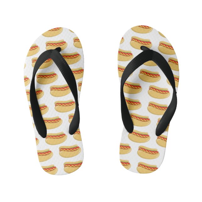 Niedliche Koch-out Hotdog Muster Unisex Flip Flops (Fußbett)