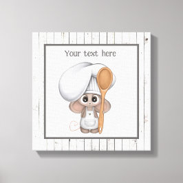 niedliche Kochmaus Leinwanddruck