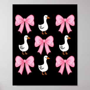 Niedliche Kokette Bogen Gans Ente Herbst Halloween Poster