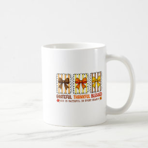 Niedliche Kokette Christlicher Herbstbogen Dankbar Kaffeetasse