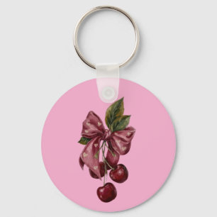 Niedliche Kokette Kirsch-Schleife Rosa Ästhetik Schlüsselanhänger