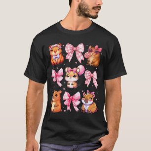 Niedliche Kokette Schleife Capybara Pyjama Pjs Kle T-Shirt