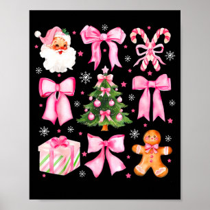 Niedliche Kokette Schleife Nk Weihnachtsbaum Santa Poster