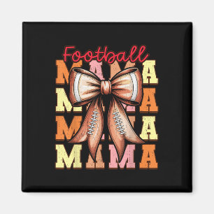Niedliche Kokette Schleife Spieltag Football Mama  Magnet