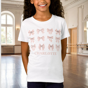 Niedliche Koketten-Schleife Rosa Erröten T-Shirt