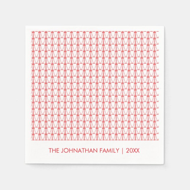 Niedliche Kokospalmen Silhouette Weihnachten Serviette (Vorderseite)