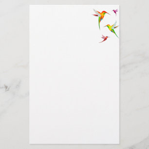 Niedliche Kolibris in den hellen Farben - Briefpapier
