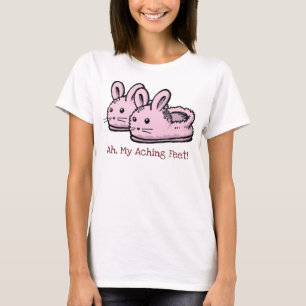 Niedliche, komfortable Pink Bunny Rabbit Slippers T-Shirt