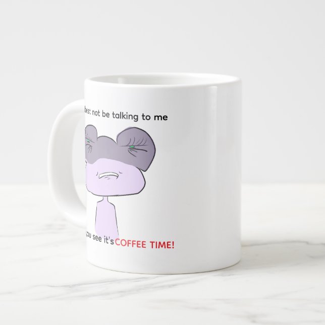Niedliche, komische Frosch-Tasse für Kaffeeliebhab Jumbo-Tasse (Vorderseite Links)