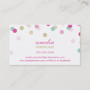 niedliche Konfetti hübscher, sprichwörtlicher Gold Visitenkarte