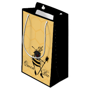 NIEDLICHE KÖNIGIN-BIENE MIT BIENENWABEN-KLEINER KLEINE GESCHENKTÜTE