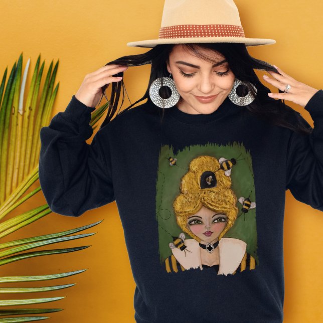 Niedliche Königin Bienenstock Whimsical Girl Origi Tri-Blend Shirt (Von Creator hochgeladen)